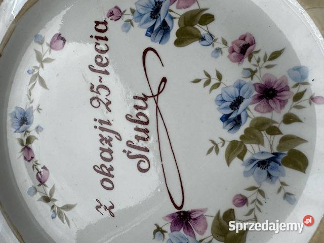 Talerz porcelanowy Pamiątka z czasów PRL vintage Częstochowa