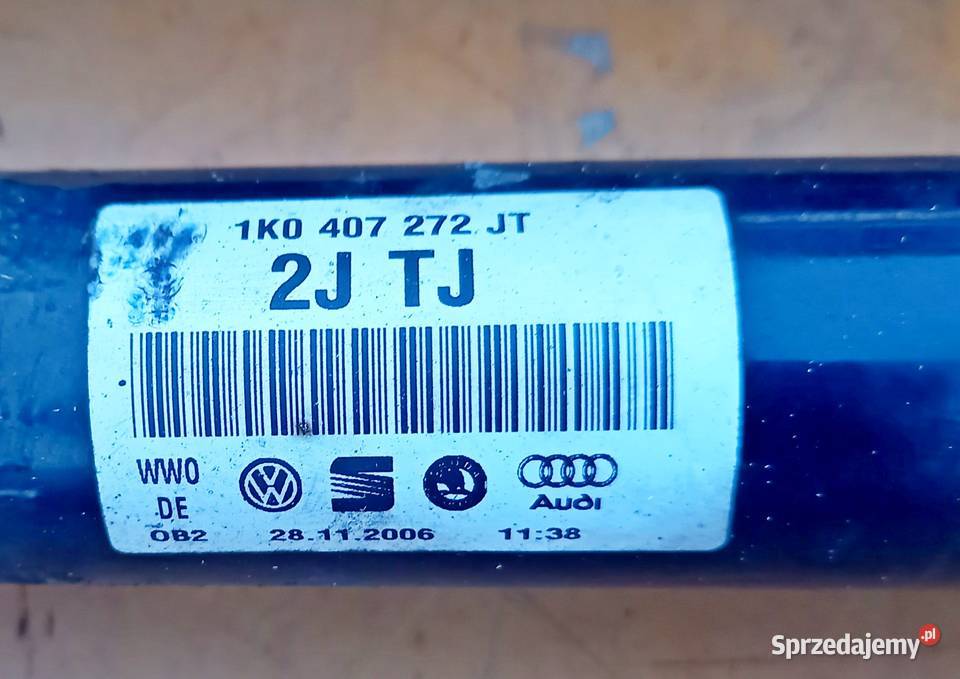 AUDI VW SEAT SKODA 16 BENZYNA PÓŁOŚ PRZÓD PRAWA Radom sprzedam