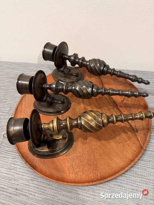 Mosiężne świeczniki Cybinka sprzedam