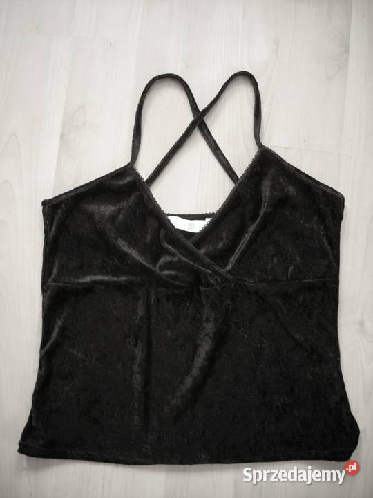 LOOK czarny Welurowy Top Bluzka 40 Nowy Sącz sprzedam