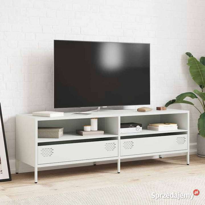 Szafka RTV biała 135x39x435 stal walcowana na mazowieckie Warszawa