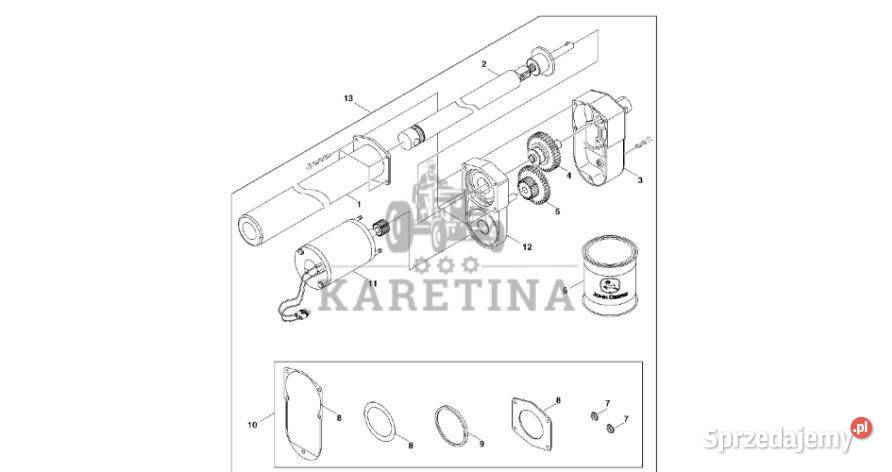 John Deere 960 Silnik elektryczny DC44806 System Jastrzębniki