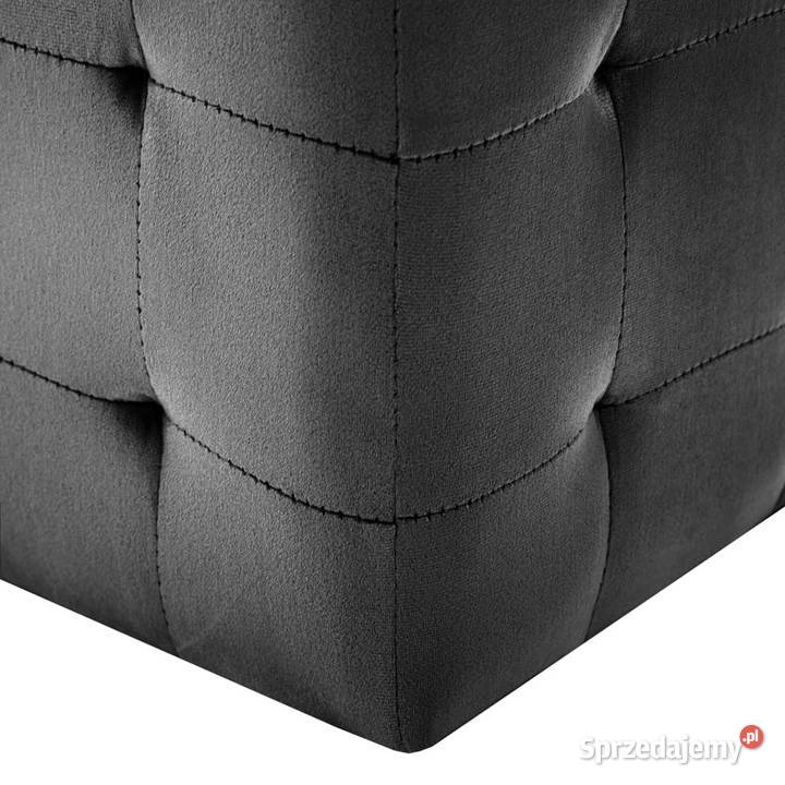 Stoliki nocne 2 czarne 30x30x30 aksamit WM249018 Warszawa