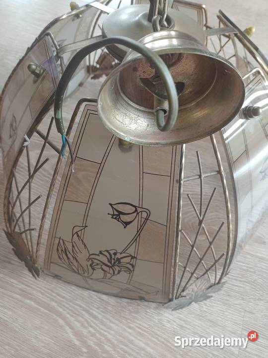 Lampa sufitowa szkło witraż Wadowice