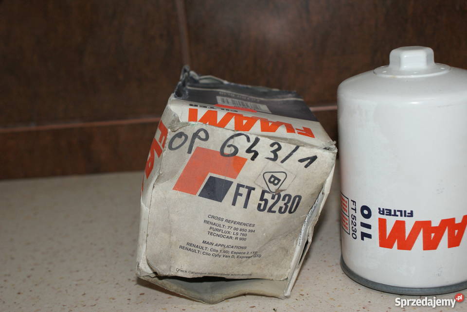 Filtr oleju RENAULT CLIO I RAPID 19D 01910998 Białobrzegi