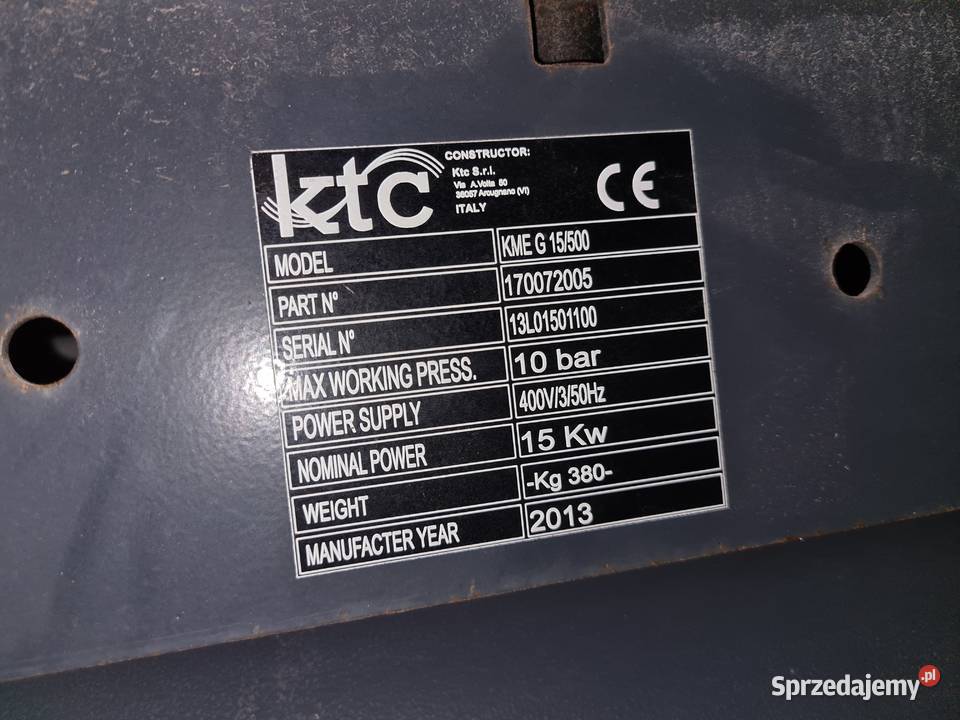 Kompresor śrubowy KTC KME G 15 kw Zduny