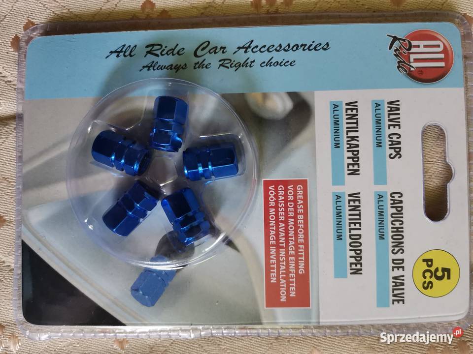 aluminiowe nakretki na wentyle 5 sztuk kolor aluminiowe Warszawa