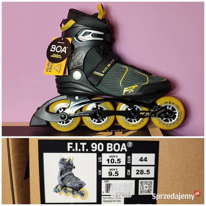Fabrycznie NOWE Rolki K2 FIT 90 BOA Mens Fitness Jasień
