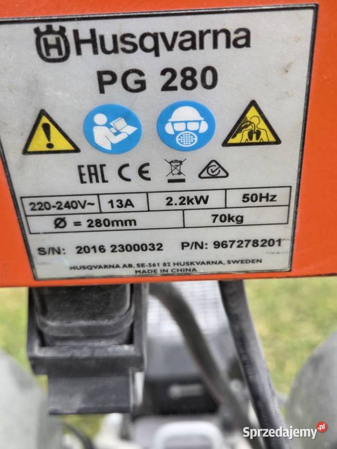 Husqvarna szlifierka do betonu podłogi PG 280 opolskie Namysłów