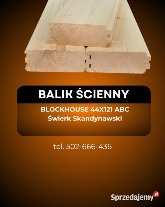 Balik Ścienny do Saun 44x121 klasa AB Sochaczew