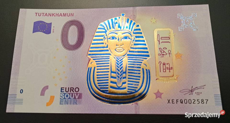 0 EURO TUTANKHAMUN wersja GOLD Eurosouvenir Rabka-Zdrój