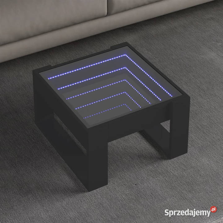Stolik kawowy z LED Infinity czarny 50x53x30 Stoły Warszawa sprzedam