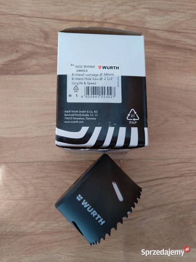 Piła cylindryczna HSS bimetal WURTH ZEBRA 64mm pomorskie Chojnice