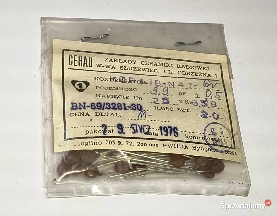 Kondensator 39pF 25V KCPf CERAD Gdańsk
