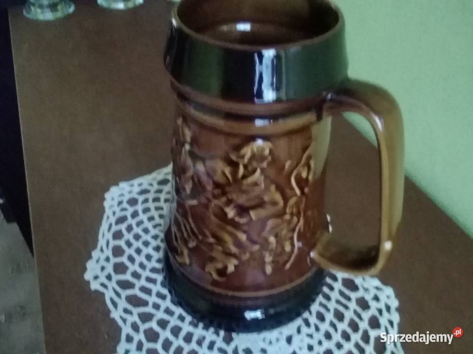 duży kufel kamionkowy kamionka Ceramika i szkło sprzedam