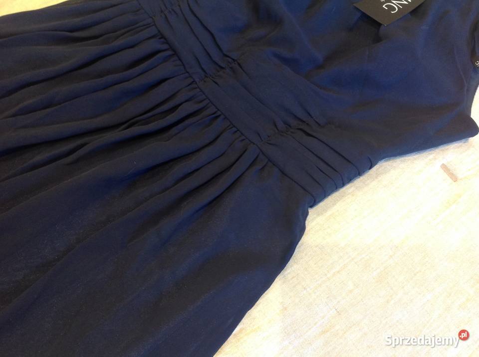 Sukienka Koktajlowa Damska SWING r SM Granatowa Nowa Sól