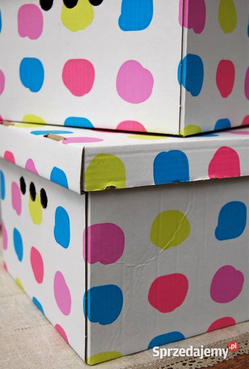 Pudło do przechowywania tektura kropki Spaceo 15 Lublin