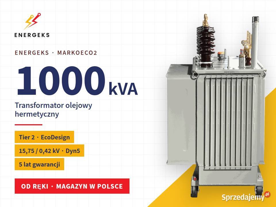 Trafo olejowe 1000 kVA 1504 kV hermetyczne ręki sprzedam