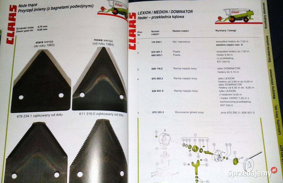 CLAAS Części zamienne Orginal lubelskie Chełm