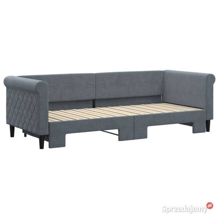 Sofa rozsuwana ciemnozielona aksamit 80x200 Warszawa sprzedam