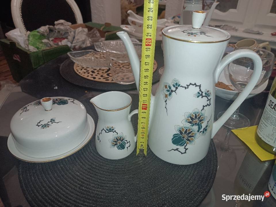 Starypiękny zestaw porcelanowy z sygnaturą wielkopolskie