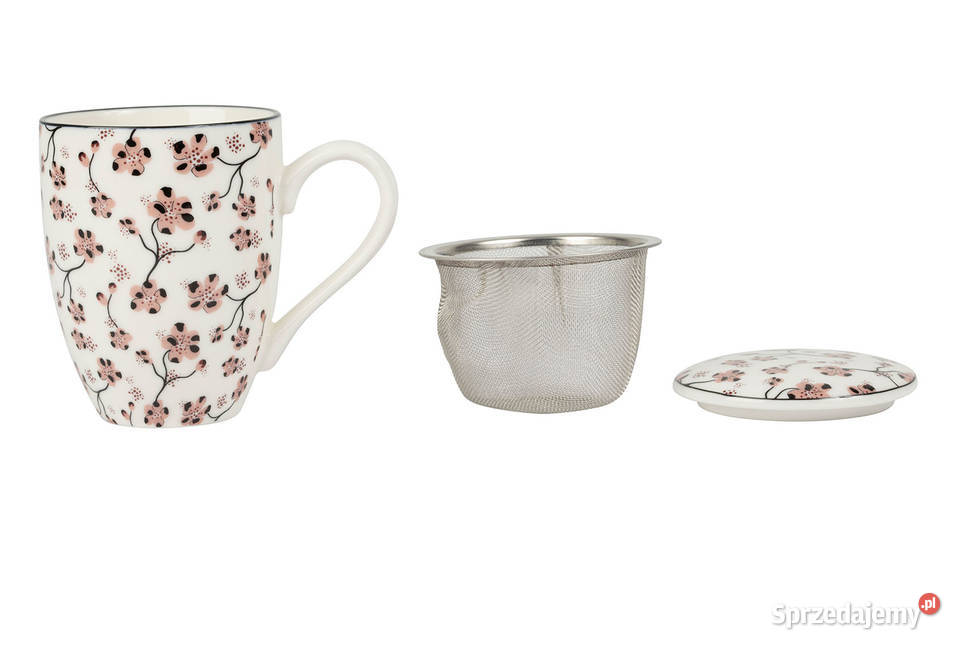 Kubek z zaparzaczem porcelana 225 ml wzór Kanie