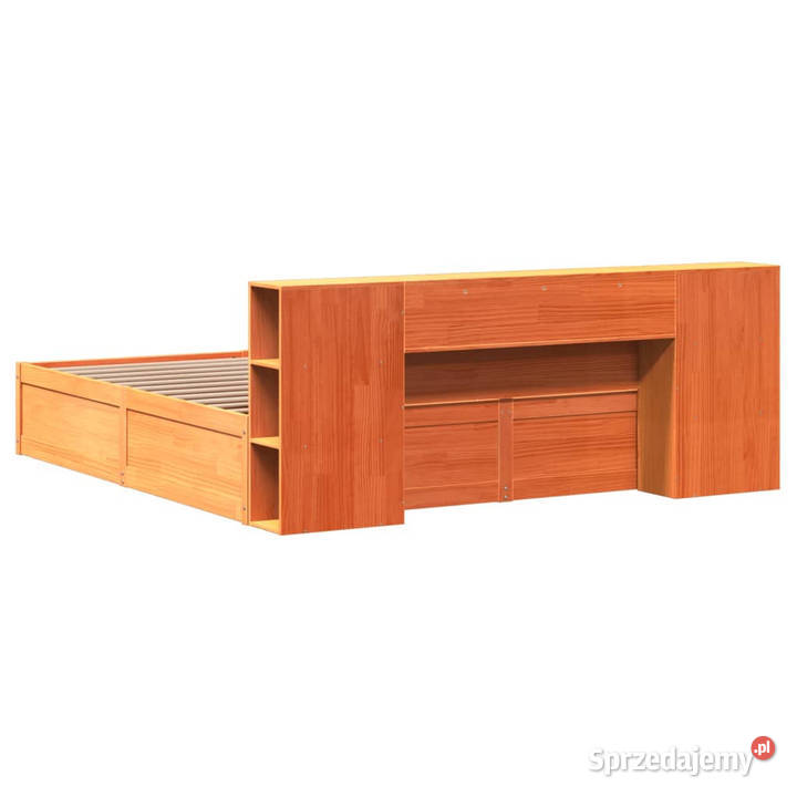 Łóżko bez materaca woskowy brąz drewno sosnowe 82cm Meble mazowieckie sprzedam