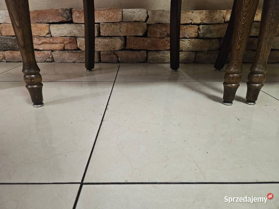 Półokrągła drewniana konsola stolik 4 nóżki Konsole Pszczyna