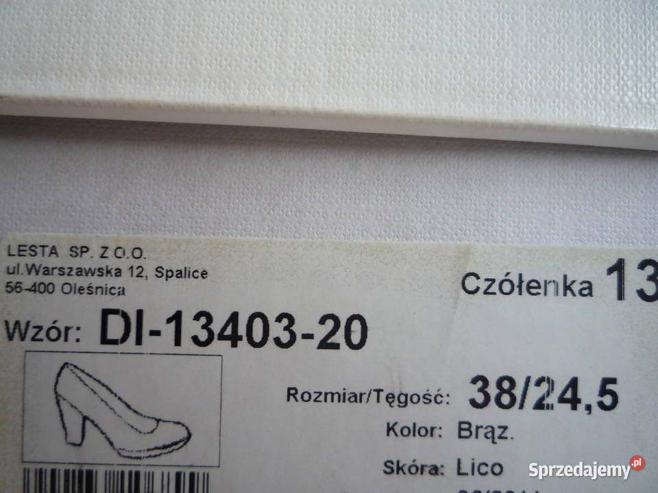 LESTA 38 25 Skóra Skórzane Czółenka Brązowe Czółenka Szczecin sprzedam