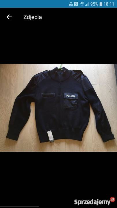 Swetr służbowy POLICJIA granatowy 120185 śląskie Jaworzno sprzedam