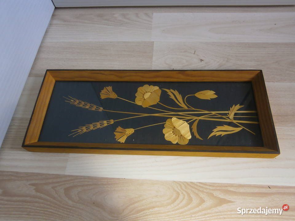 Obraz 41x17 w ramie rękodzieło vintage Łódź