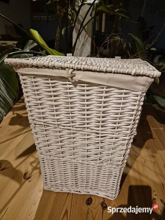 kosz wiklinowy biały na pranie Warszawa