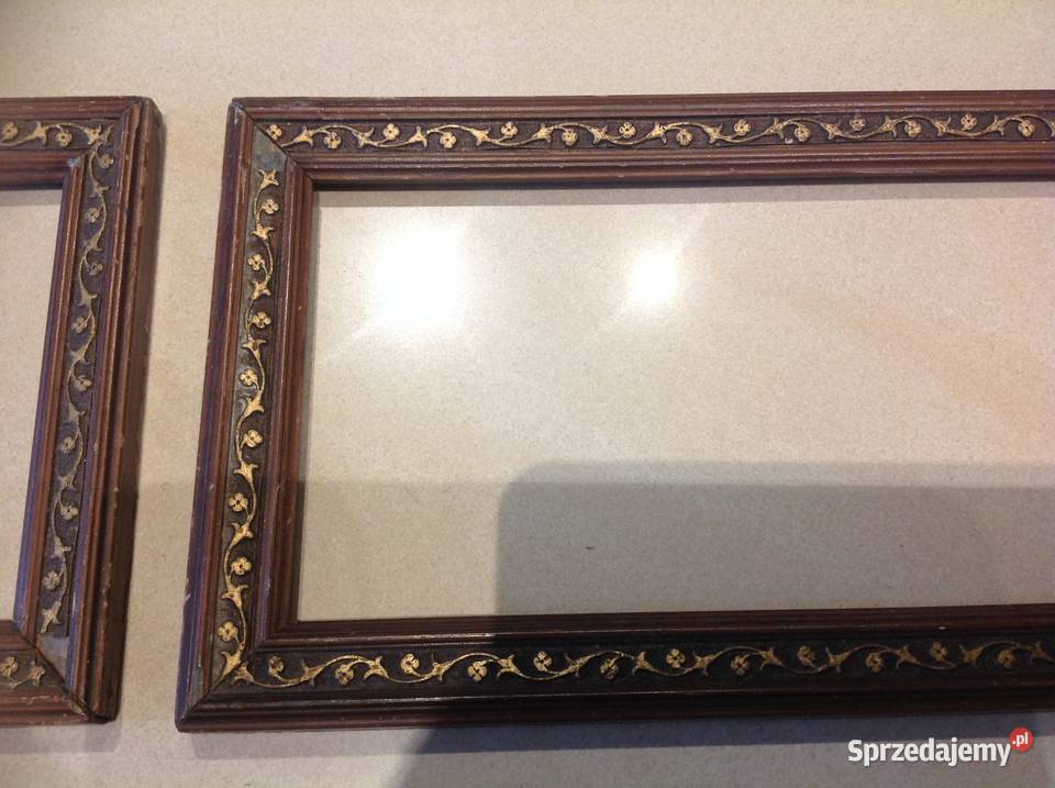 Stare Ramki Ramy Drewniane Zdobione lubuskie Nowa Sól sprzedam