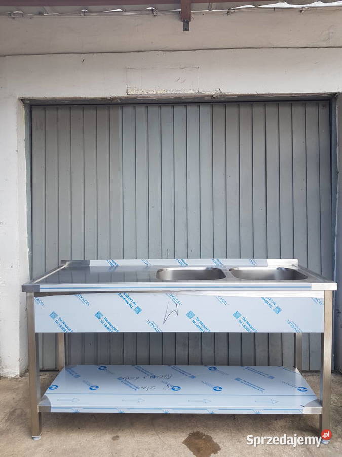 Zlew gastronomiczny dwukomorowy 160x60x85 Gastronomia Słupia Kapitulna