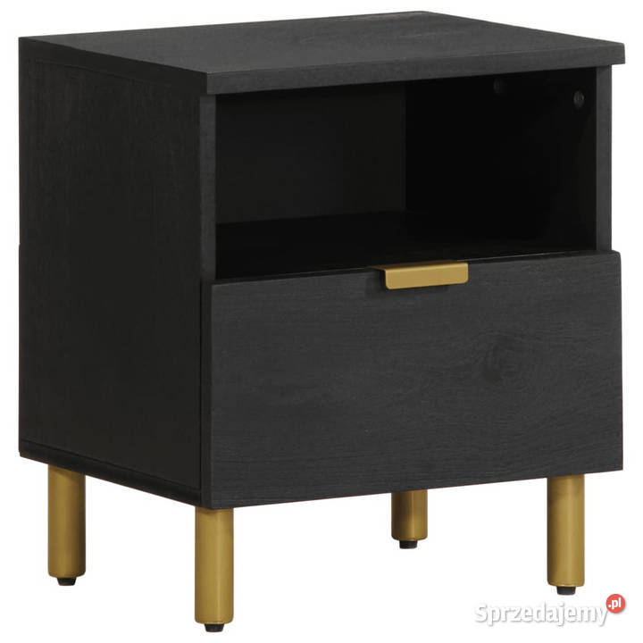 Szafka nocna czarna 40x33x46 materiał Warszawa
