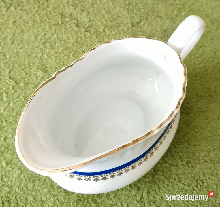 Sosjerka Bogucice fason Vera lata 60 kobalt i Porcelana i szkło Katowice