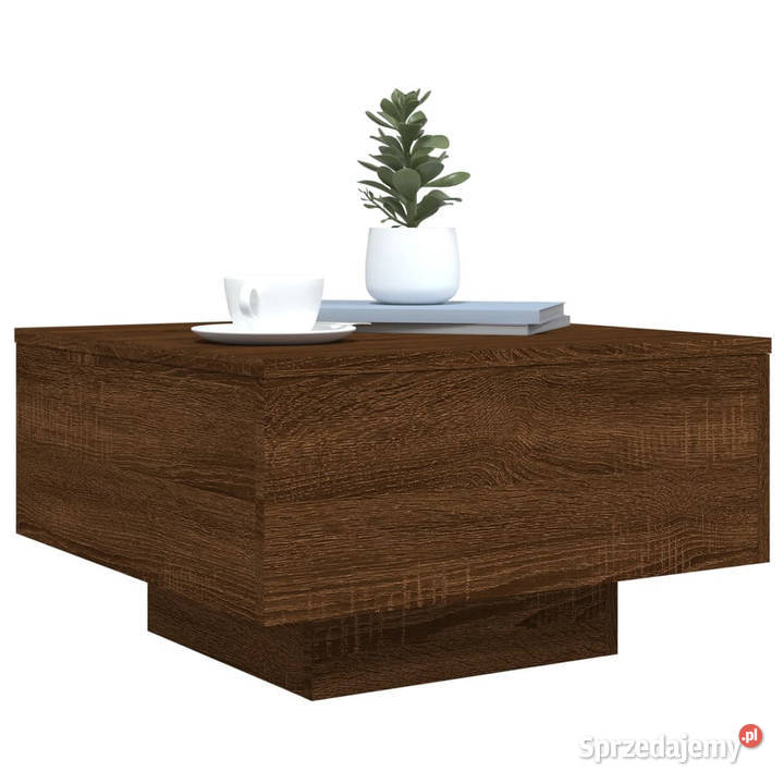 Stolik kawowy brązowy dąb 55x55x31 WM836573
