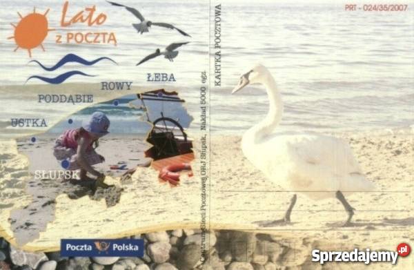 KARTKA POCZTOWA KASZUBY USTKA PODDĄBIE ROWY ŁEBA Lębork