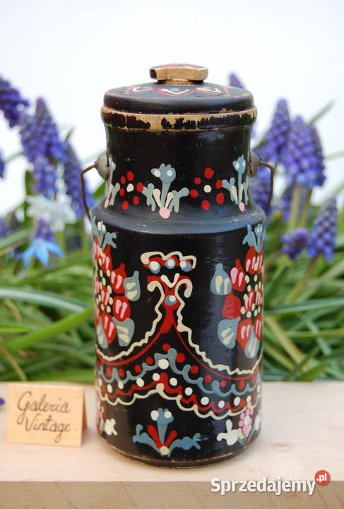 Rosyjska malowana stara ludowa bańka kanka sprzedam