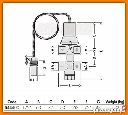 Zawór upustowy bezp term CALEFFI 544400 automat sprzedam