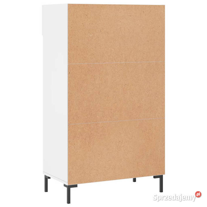 Szafka na buty wysoki połysk biała 60x35x105