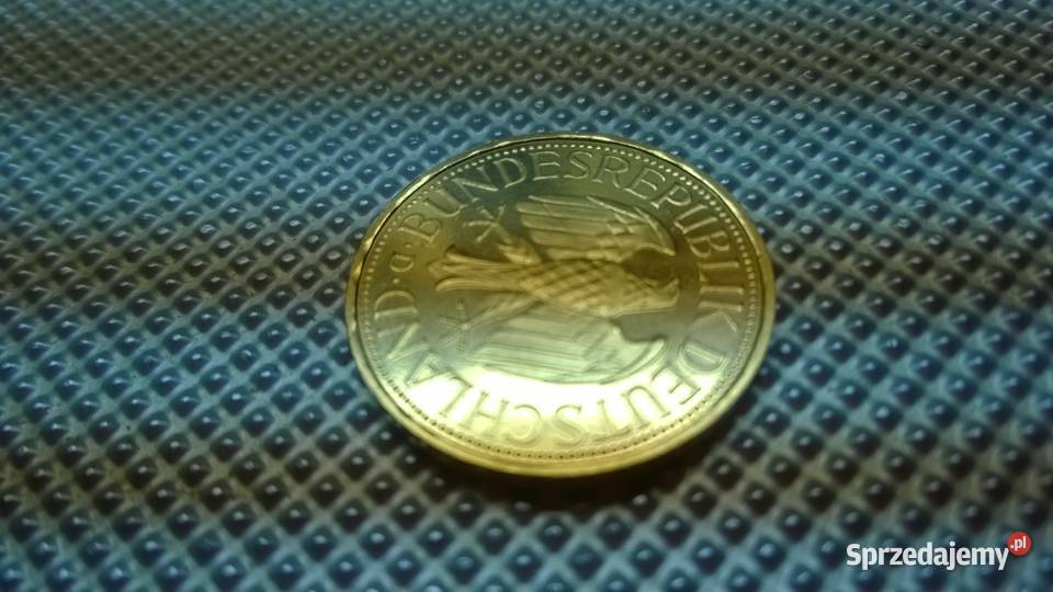 moneta Niemcy 1 marka 1991 złocona 033 Warszawa