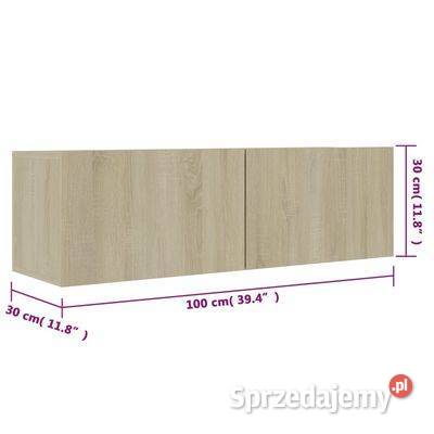 vidaXL Szafka pod TV dąb sonoma 100x30x30 płyta mazowieckie Warszawa