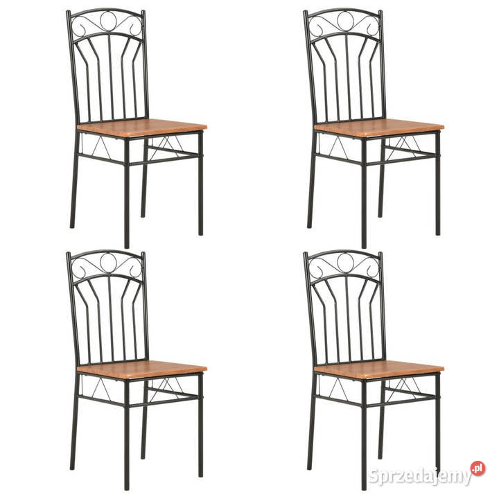 Krzesła do jadalni 4 brązowe MDF WM281398 Warszawa