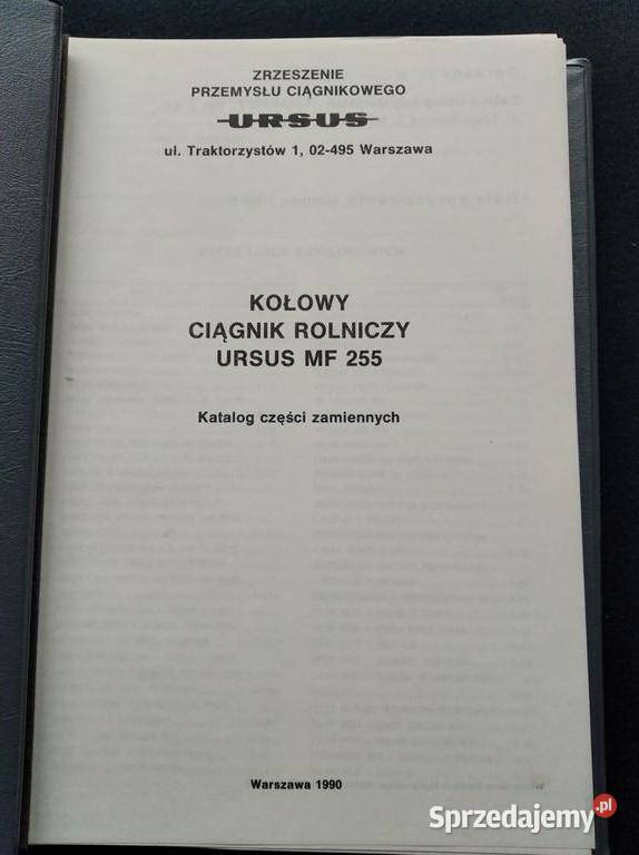 Katalog części MF 255 oryginalny 1990 NOWY Lublin