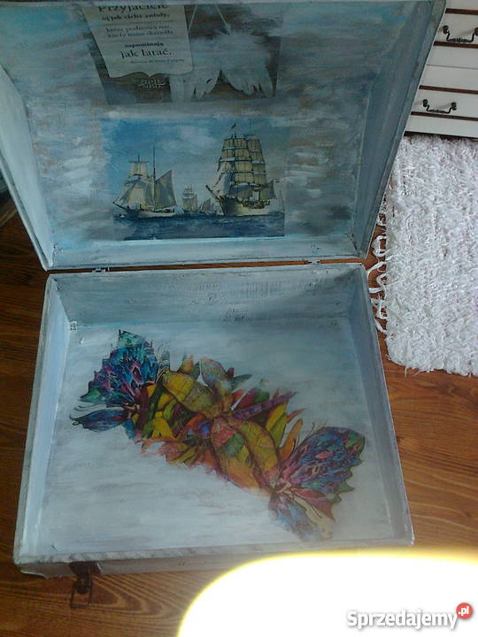 STARY KUFER DREWNIANY RETRO W NOWEJ ODSŁONIE Piła
