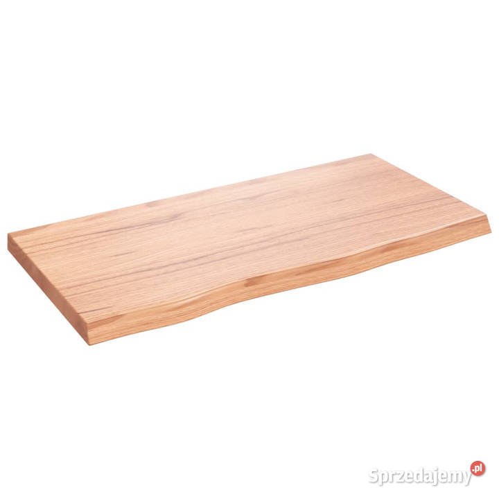 Blat do stołu jasnobrązowy 80x40x24 lite drewno Blaty