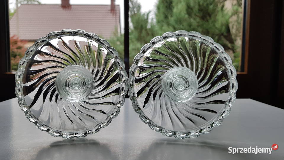2x świecznik Spirelli świeczniki Ząbkowice szkło śląskie Dąbrowa Górnicza