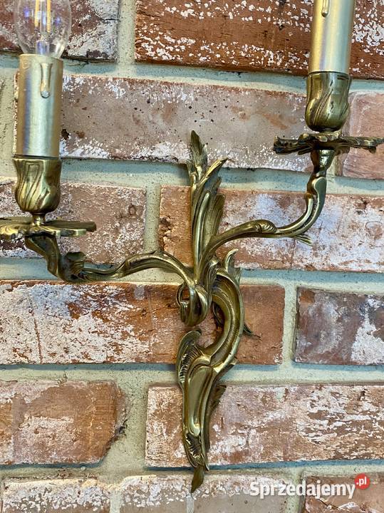 Francuski kinkiet mosiądz Antyk Warszawa
