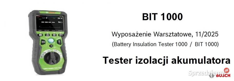 BOSCH Tester BIT 1000 w sekcji EV 1 699 505 751 Bielsko-Biała